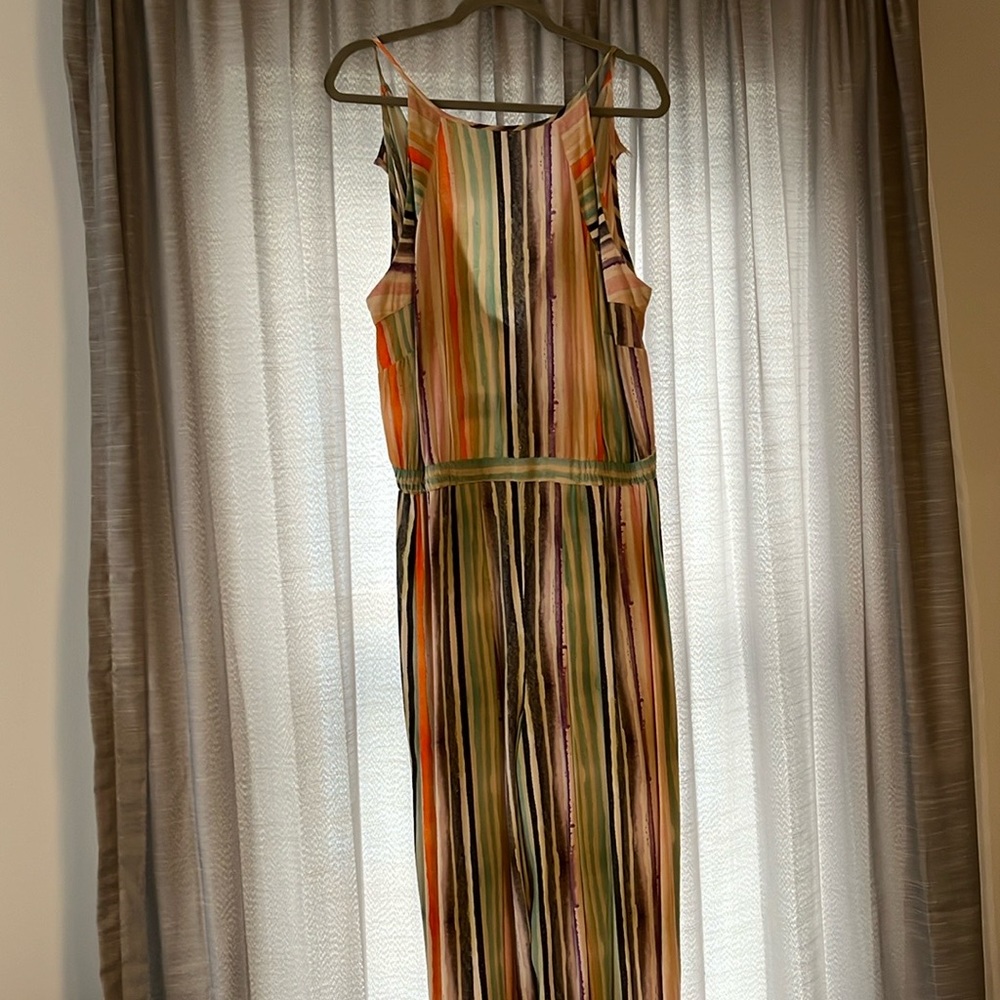 Blank London X Anthropologie Gallery Watercolor Stripe Wide Leg Jumpsuit - Picture 2 of 8